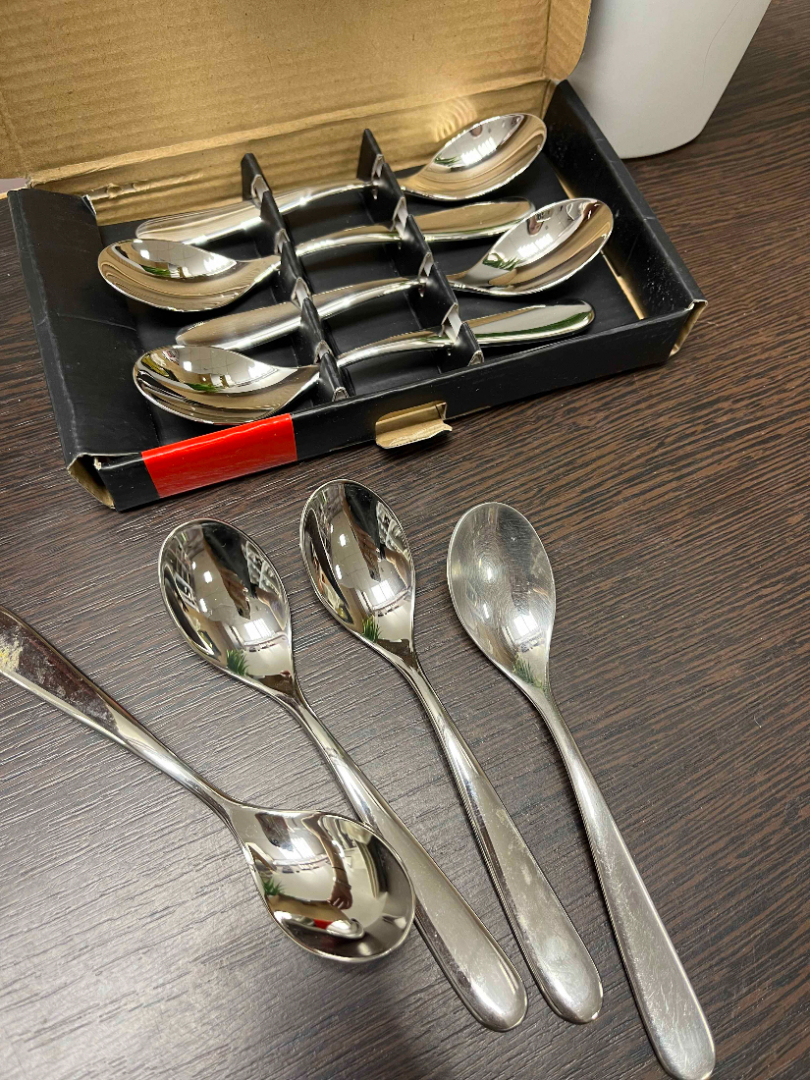 Ложки чайные Alessi (IKEA), нержавеющая сталь. В коробке 4шт. Цена за 4шт. Картинка 4